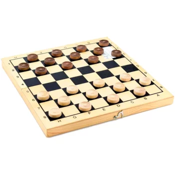 Настольная игра Нескучные Игры(Шашки деревянные (290x145x35))